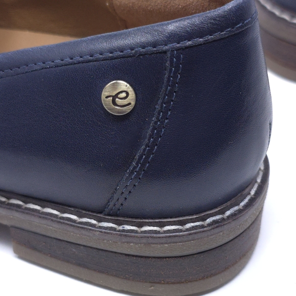 Easy Spirit Jaylin Leather Slip-On Loafers Navy Memory Foam Comfort Size 6M - Picture 8 of 9